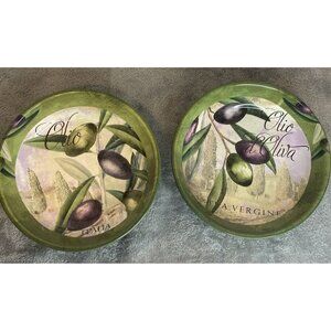 CERTIFIED INTERNATIONAL OLIVE SALAD BOWL  9 1/4" Delizioso Olio d' Oliva Tuscany